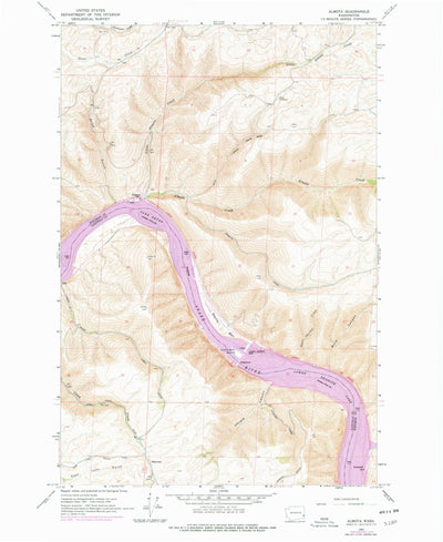 United States Geological Survey Almota, WA (1964, 24000-Scale) digital map