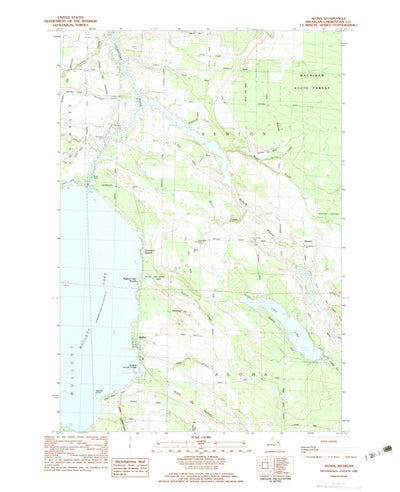 United States Geological Survey Aloha, MI (1982, 25000-Scale) digital map