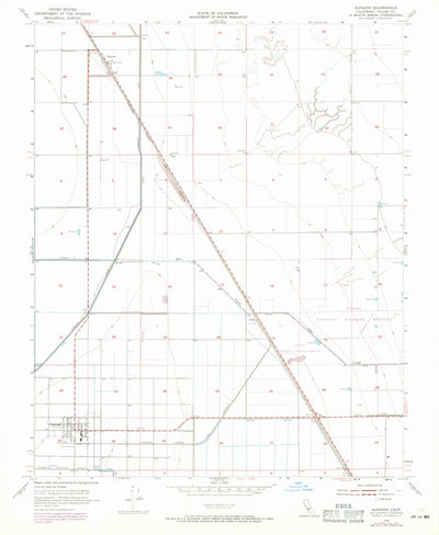 United States Geological Survey Alpaugh, CA (1953, 24000-Scale) digital map