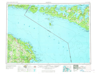 United States Geological Survey Alpena, MI (1969, 250000-Scale) digital map