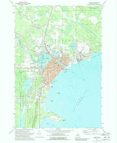 United States Geological Survey Alpena, MI (1971, 24000-Scale) digital map