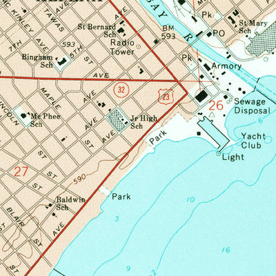 United States Geological Survey Alpena, MI (1971, 24000-Scale) digital map