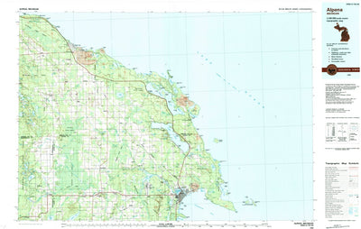United States Geological Survey Alpena, MI (1984, 100000-Scale) digital map