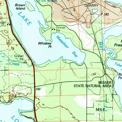 United States Geological Survey Alpena, MI (1984, 100000-Scale) digital map