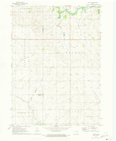 United States Geological Survey Alpha, IA (1971, 24000-Scale) digital map