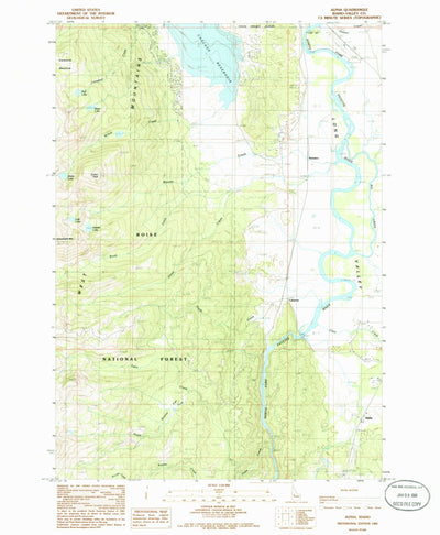 United States Geological Survey Alpha, ID (1985, 24000-Scale) digital map