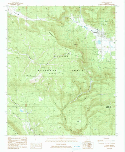 United States Geological Survey Alpine, AZ (1991, 24000-Scale) digital map