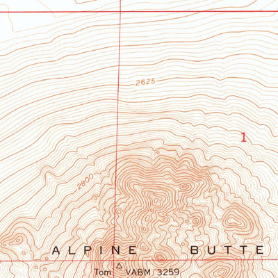 United States Geological Survey Alpine Butte, CA (1957, 24000-Scale) digital map