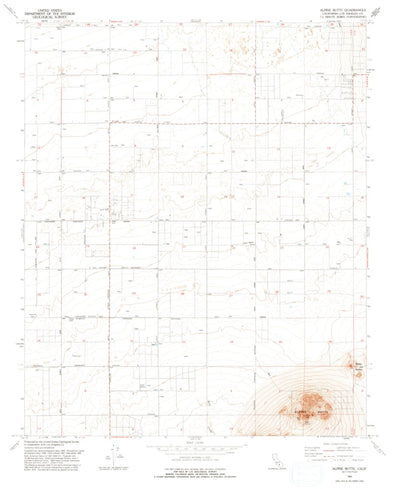 United States Geological Survey Alpine Butte, CA (1992, 24000-Scale) digital map