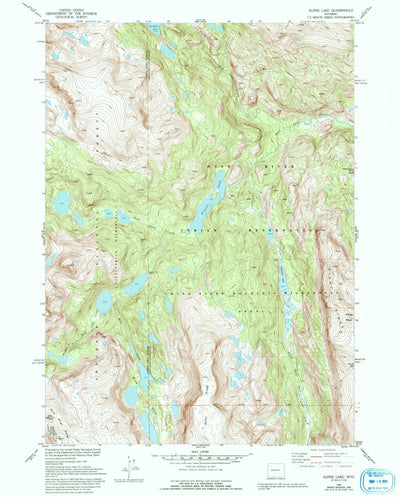 United States Geological Survey Alpine Lake, WY (1952, 24000-Scale) digital map