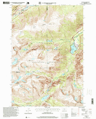 United States Geological Survey Alpine, MT (1996, 24000-Scale) digital map