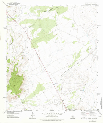 United States Geological Survey Alpine North, TX (1972, 24000-Scale) digital map