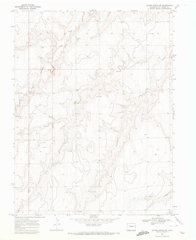 United States Geological Survey Alpine Ranch NE, CO (1969, 24000-Scale) digital map