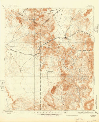 United States Geological Survey Alpine, TX (1895, 125000-Scale) digital map