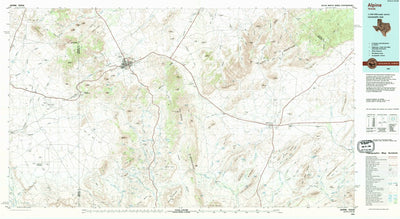 United States Geological Survey Alpine, TX (1985, 100000-Scale) digital map