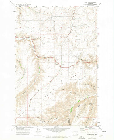 United States Geological Survey Alpowa Ridge, WA (1971, 24000-Scale) digital map