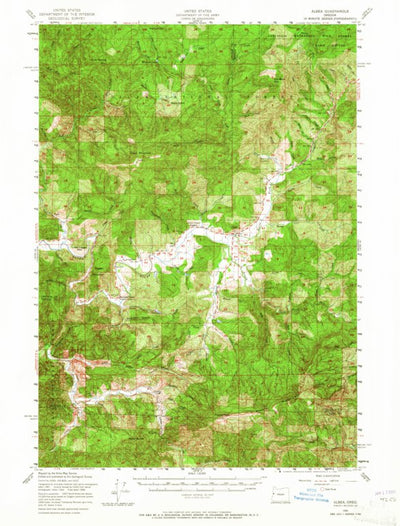 United States Geological Survey Alsea, OR (1956, 62500-Scale) digital map