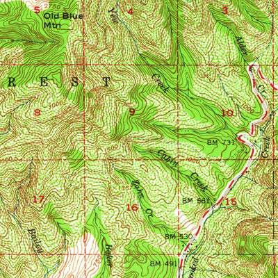 United States Geological Survey Alsea, OR (1956, 62500-Scale) digital map