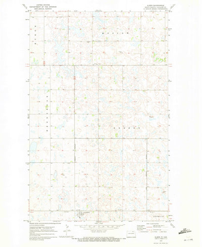 United States Geological Survey Alsen, ND (1970, 24000-Scale) digital map