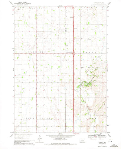 United States Geological Survey Alsen, SD (1969, 24000-Scale) digital map
