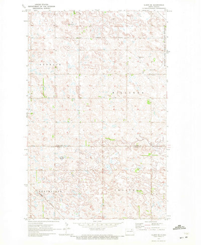 United States Geological Survey Alsen SE, ND (1970, 24000-Scale) digital map