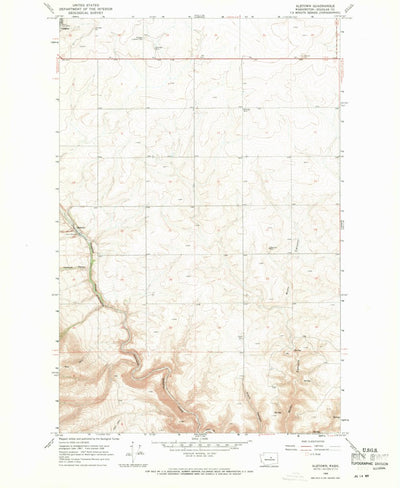 United States Geological Survey Alstown, WA (1968, 24000-Scale) digital map
