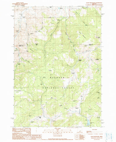 United States Geological Survey Alsup Mountain, OR (1990, 24000-Scale) digital map