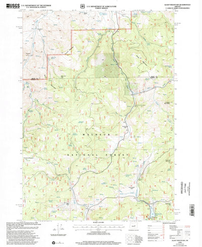 United States Geological Survey Alsup Mountain, OR (1999, 24000-Scale) digital map