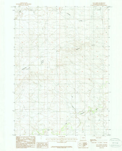 United States Geological Survey Alta Creek, WY (1984, 24000-Scale) digital map