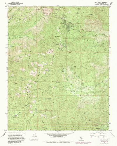 United States Geological Survey Alta Sierra, CA (1972, 24000-Scale) digital map