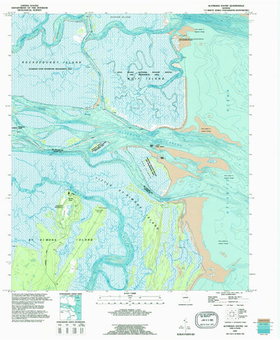 United States Geological Survey Altamaha Sound, GA (1993, 24000-Scale) digital map