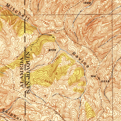 United States Geological Survey Altamont, CA (1943, 62500-Scale) digital map
