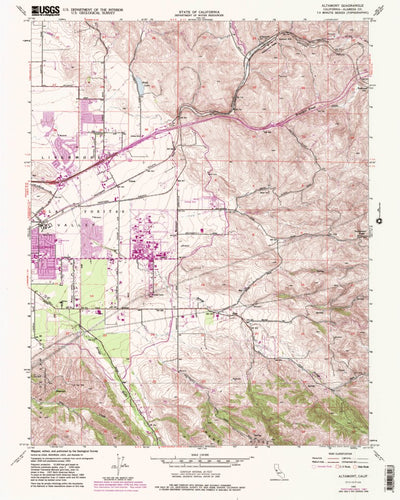 United States Geological Survey Altamont, CA (1953, 24000-Scale) digital map