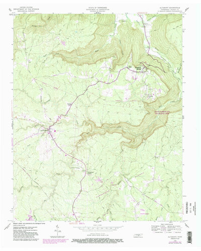 United States Geological Survey Altamont, TN (1956, 24000-Scale) digital map