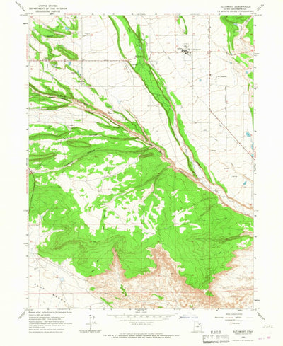 United States Geological Survey Altamont, UT (1965, 24000-Scale) digital map