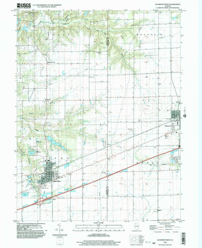 United States Geological Survey Altamont West, IL (1998, 24000-Scale) digital map