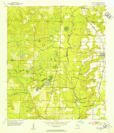 United States Geological Survey Altha West, FL (1952, 24000-Scale) digital map