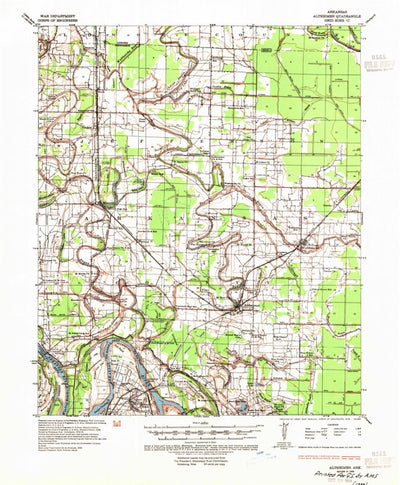United States Geological Survey Altheimer, AR (1935, 62500-Scale) digital map
