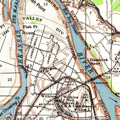 United States Geological Survey Altheimer, AR (1935, 62500-Scale) digital map