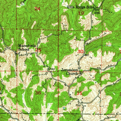 United States Geological Survey Alto Pass, IL-MO (1947, 62500-Scale) digital map