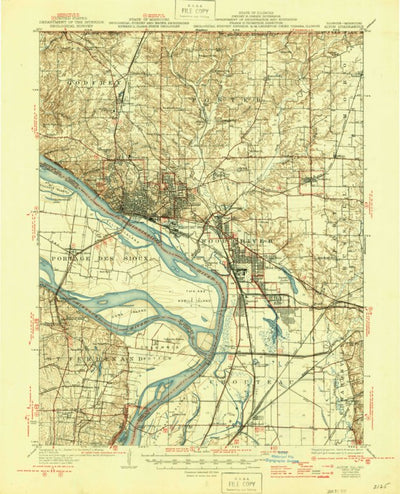 United States Geological Survey Alton, IL-MO (1934, 62500-Scale) digital map