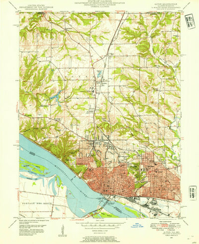 United States Geological Survey Alton, IL-MO (1948, 24000-Scale) digital map