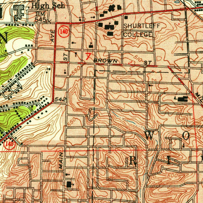 United States Geological Survey Alton, IL-MO (1948, 24000-Scale) digital map