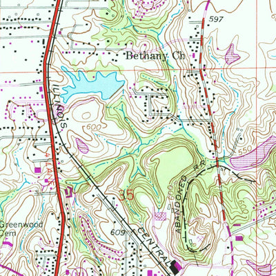 United States Geological Survey Alton, IL-MO (1954, 24000-Scale) digital map