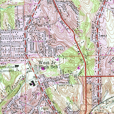 United States Geological Survey Alton, IL-MO (1954, 24000-Scale) digital map