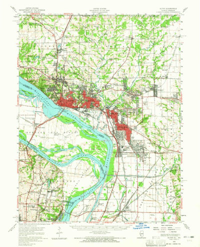 United States Geological Survey Alton, IL-MO (1955, 62500-Scale) digital map