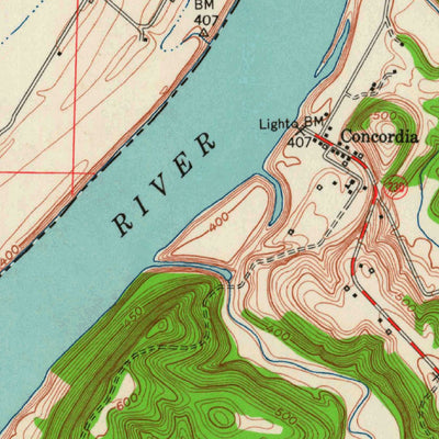 United States Geological Survey Alton, IN-KY (1950, 24000-Scale) digital map