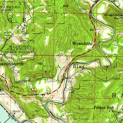 United States Geological Survey Alton, IN-KY (1950, 62500-Scale) digital map