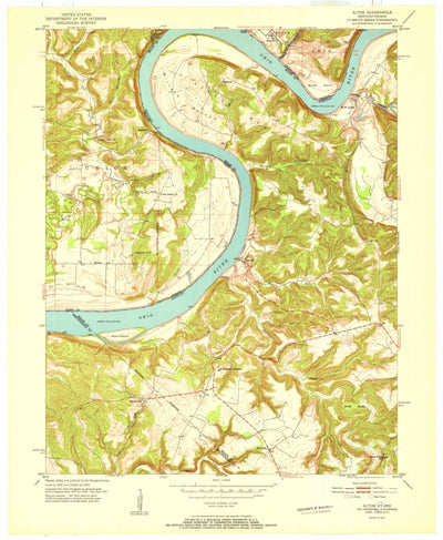United States Geological Survey Alton, IN-KY (1951, 24000-Scale) digital map