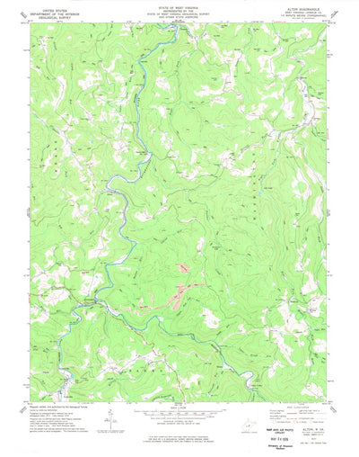 United States Geological Survey Alton, WV (1977, 24000-Scale) digital map